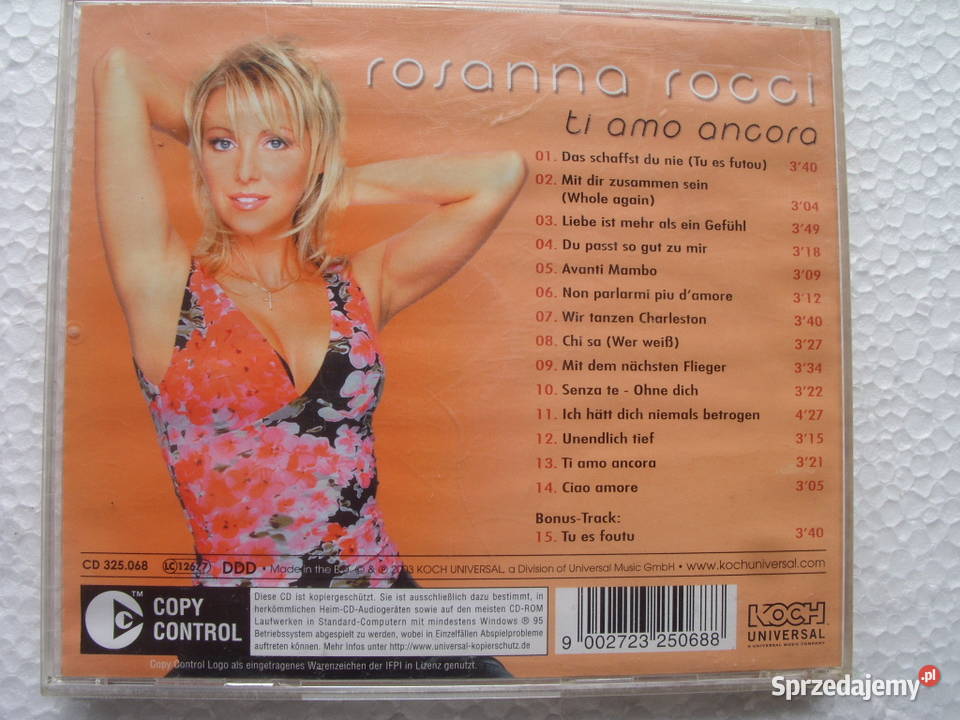 Pop CD ROSANNA ROCCITI AMO ANCORA 2003 Kultura i Rozrywka Wołów