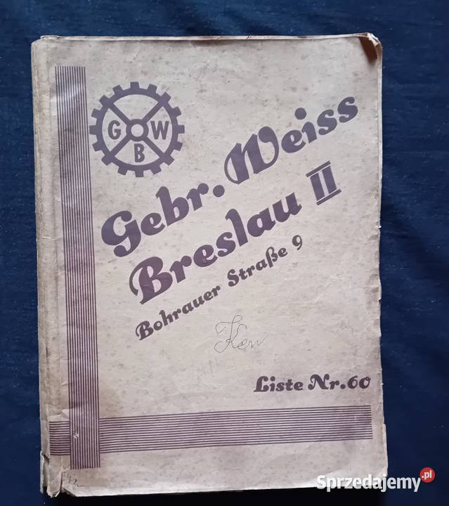 Katalog narzędzi maszyn i art metalkowych Gebr wielkopolskie Koźminek