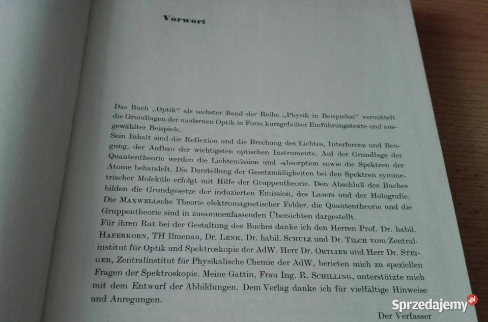 Optik und Spektroskopie Schilling Heinz Książki naukowe i popularnonaukowe Gdańsk