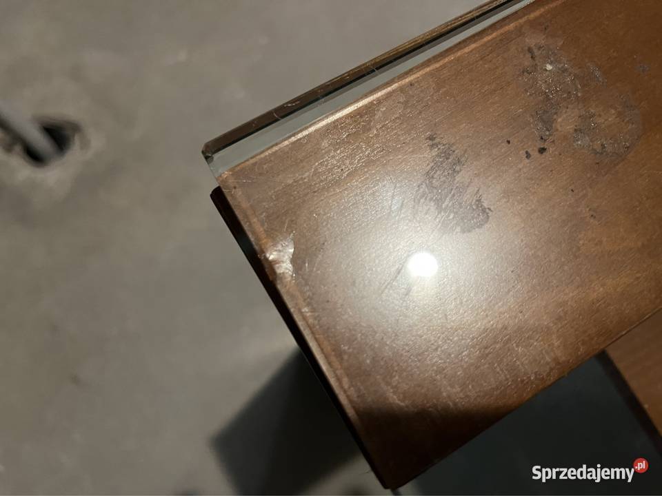 Ława drewniana z szybą Komoda Bełchatów sprzedam