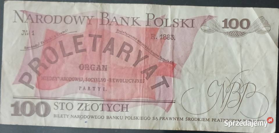 100 złotych 1XII1986 seria SY Konin