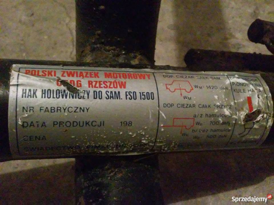 Fiat 125p hak holowniczy kompletnyduży fiat Karoseria lubelskie Zamość