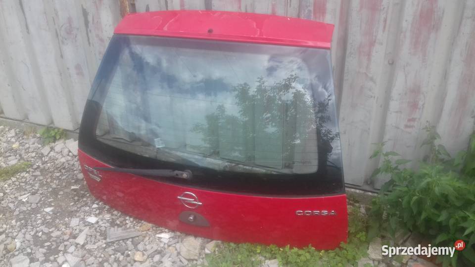 Klapa tylna bagażnika kompletna czerwona Opel Kraków sprzedam