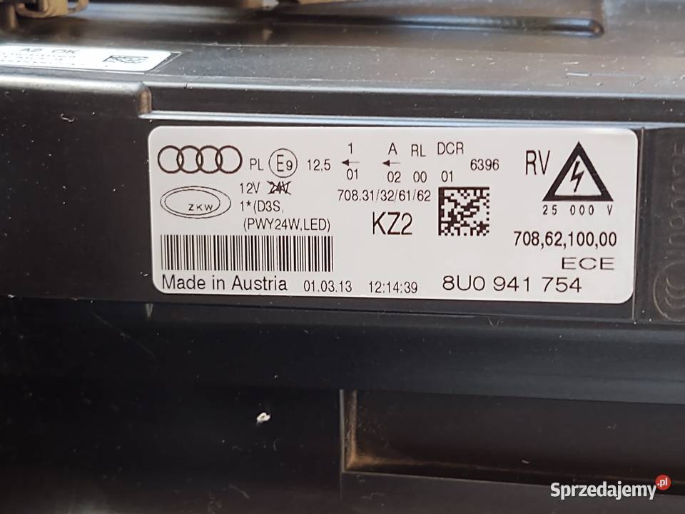 Lampa Prawa Przód BI Xenon Skrętna LED Audi Q3 Wschowa