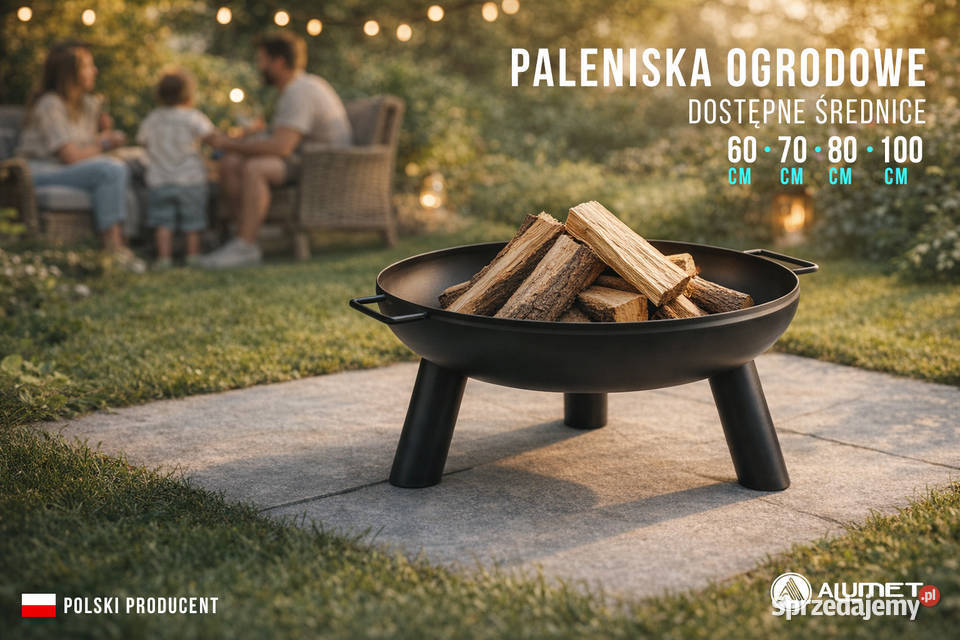 Palenisko Ogrodowe 60 z Uchwytami Duże Solidne Poznań sprzedam
