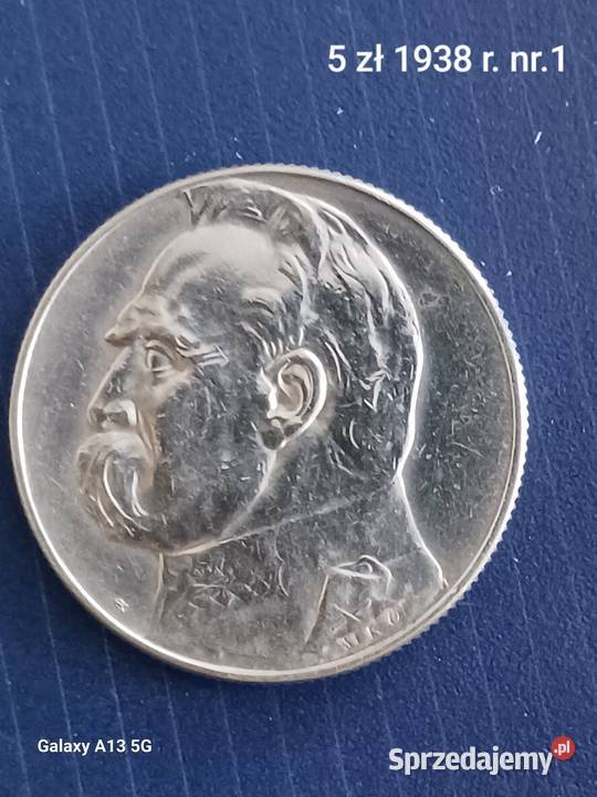 5 J Piłsudski 1938 r 1 Piękne Numizmatyka Konin