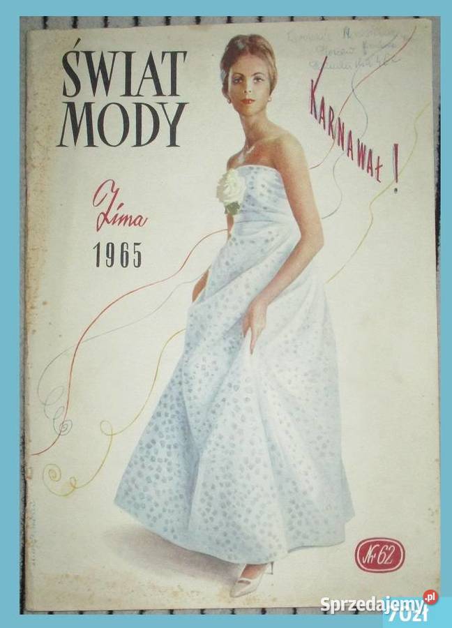 Magazyn modowy Świat Mody Lato 1960 katalogmoda Łódź
