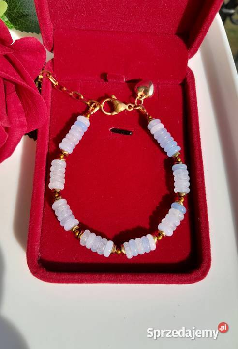 Bransoletka z kamienia naturalnego akwamaryn Bransoletki Kozienice