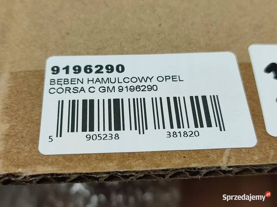 BĘBEN HAMULCOWY 2 KPL OPEL CORSA C 20002009