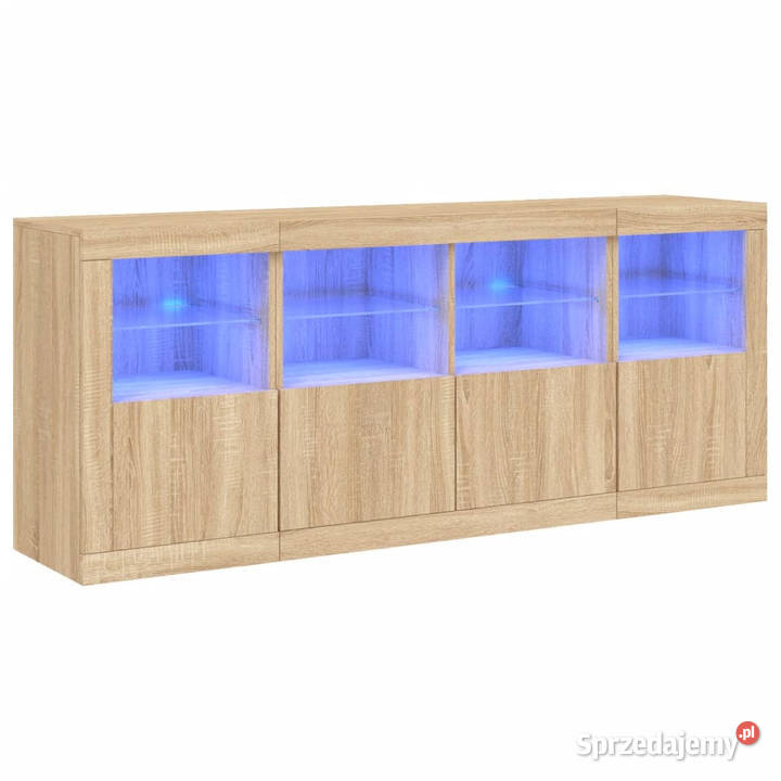 Szafka z oświetleniem LED dąb sonoma 163x37x67 mazowieckie Warszawa