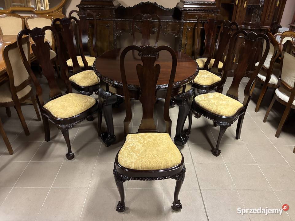 Stylowy Zestaw Rozkładany Stół 10 Krzeseł Gorzów Wielkopolski
