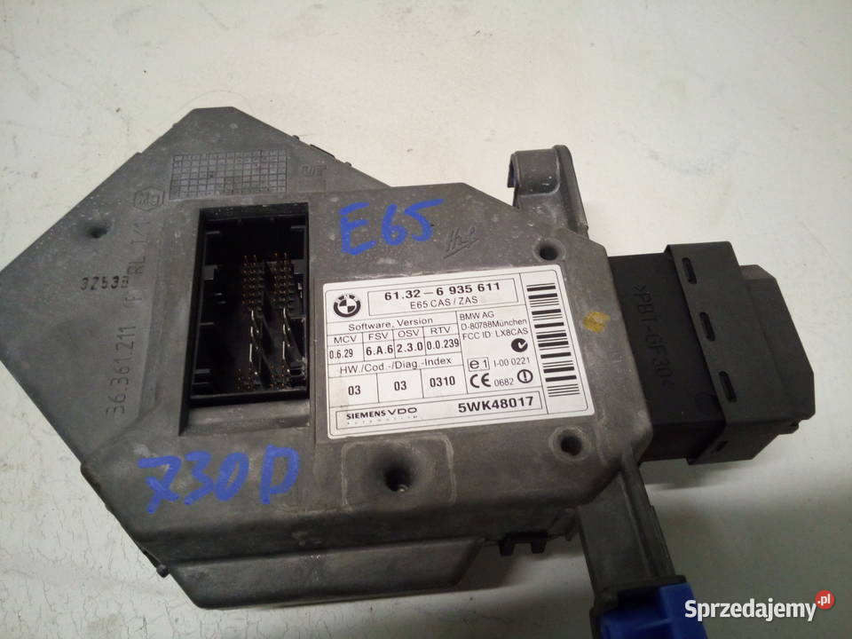 BMW 7 E65 730D M57N 218 komputer cas 2 kluczyki Komputery Bydgoszcz sprzedam