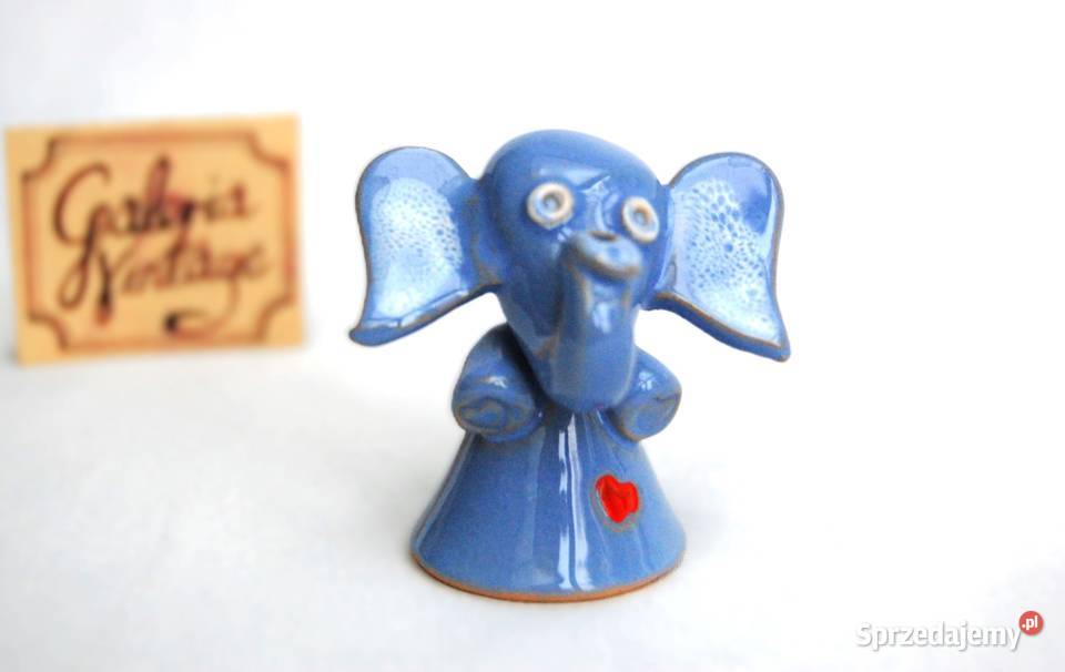Lawendowy słonik na szczęście i miłość figurka lubelskie