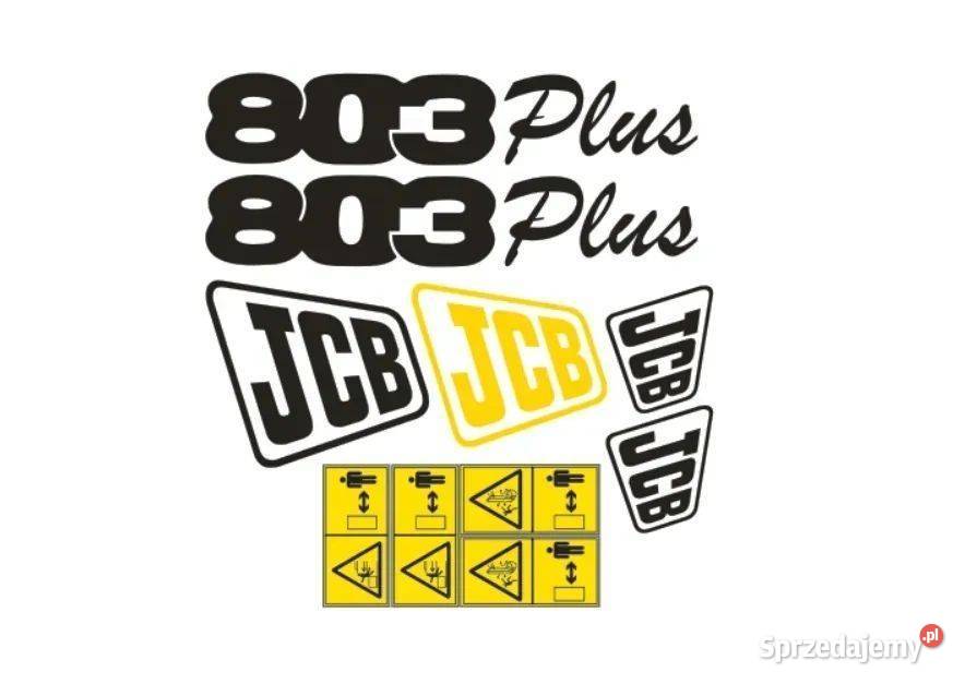 Naklejki oklejenie naklejka JCB 803 Plus Części maszyn i innych pojazdów Janików