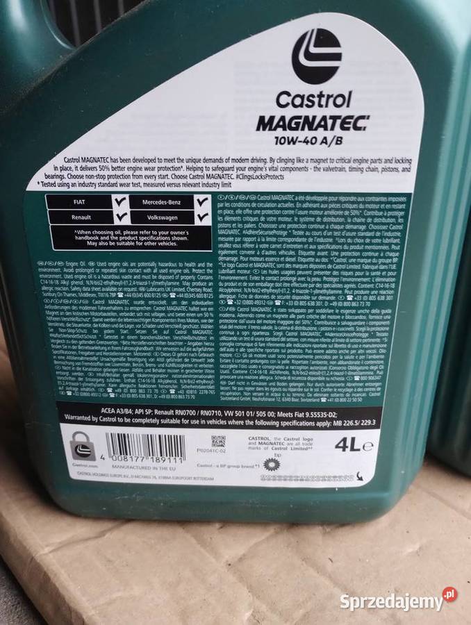 Olej Castrol 10w40 nowy nie otwarty wielkopolskie sprzedam