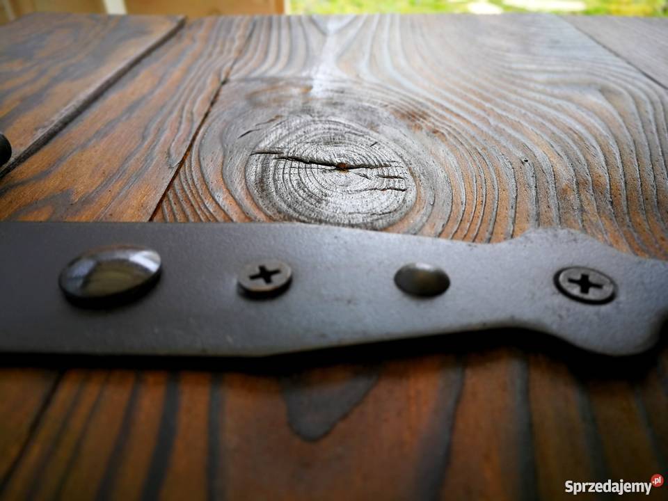 Rustykalna kolonialna skrzynia ogniem malowana Krasów