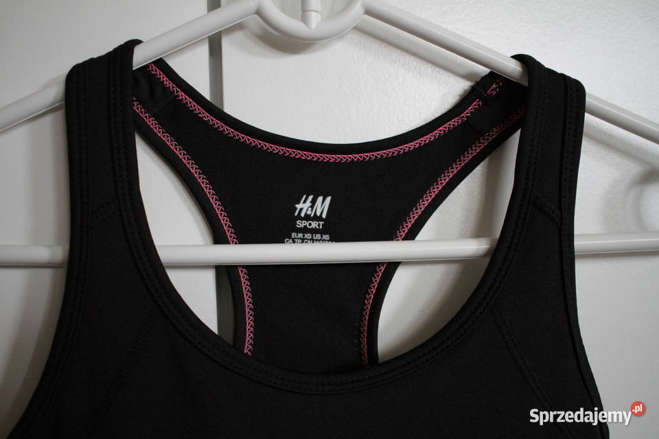 Czarny top sportowy HM xs 34 sport fitness H&M sprzedam