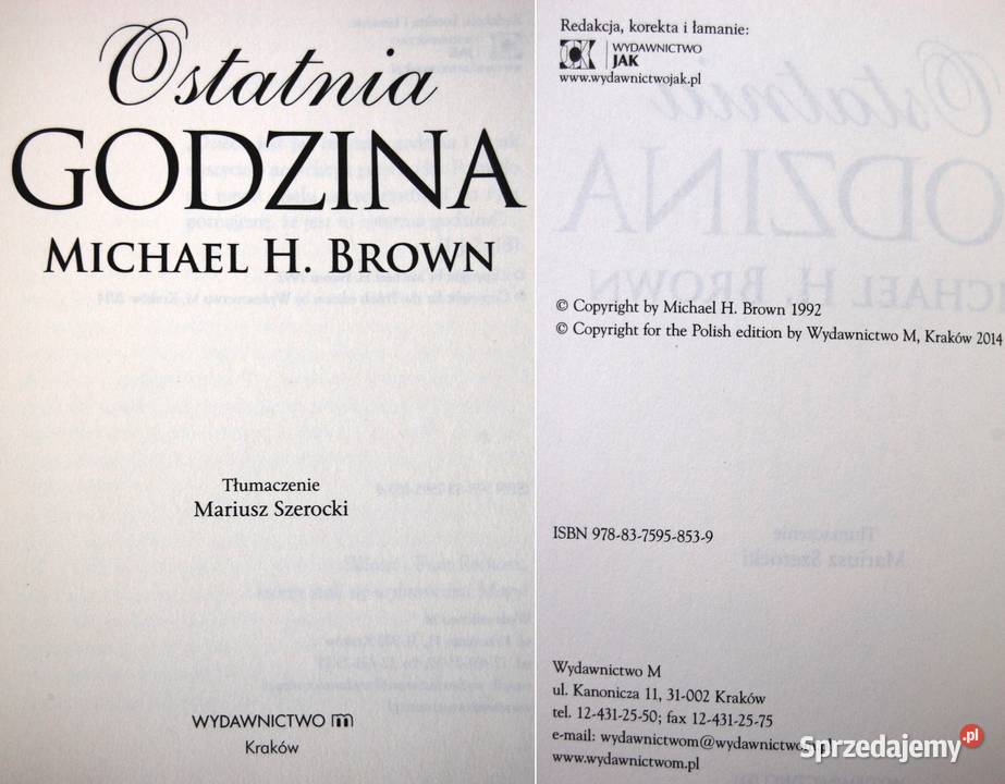 Michael H Brown Ostatnia godzina nowa