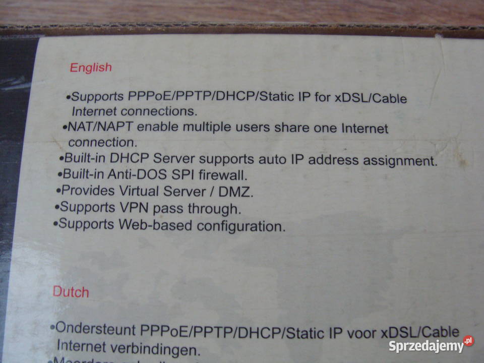 Router EDIMAX BR6104K 1WAN 4LAN Internet i komunikacja Świecie