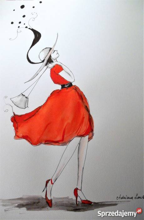 Akwarela i piórko Spaceruję sobie artystki Katowice