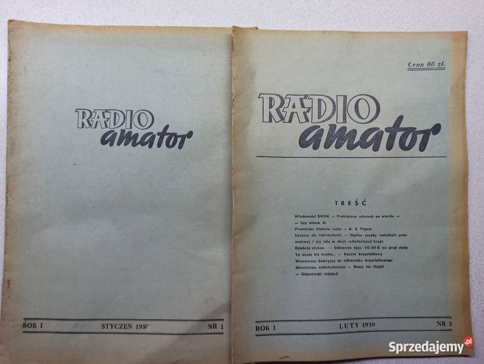 Czasopismo Radioamator pierwsze 2 numery Warszawa