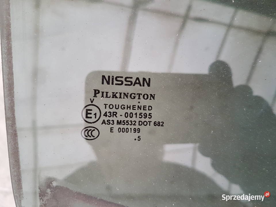 NISSAN QASHQAI J11 2015 SZYBA DRZWI PRAWA TYL Turek