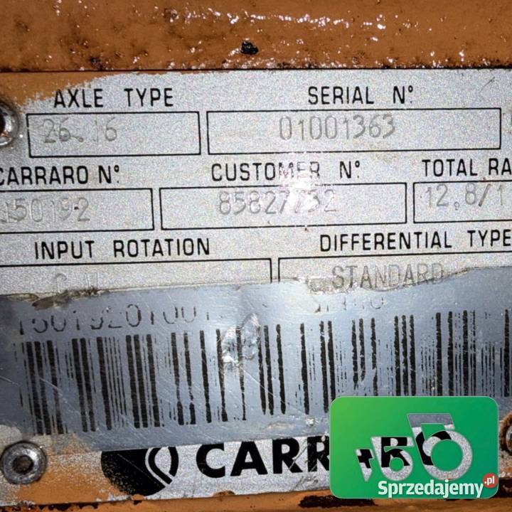 Obudowa mostu 10453 Belka osi 2616 Carraro Case Wilkowo