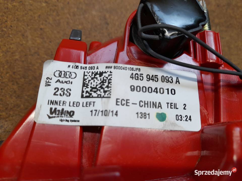 Audi A6 C7 sedan 1114 lampa tylna lewa Lampy tylne Części samochodowe Goleniów sprzedam