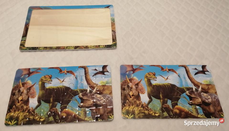 Puzzle w ramce drewniane Dinozaury 223x147 30 el Puzzle Czeladź