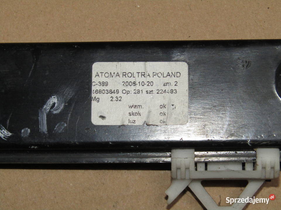 MECHANIZM OPUSZCZANIA SZYB PRAWY FIAT PANDA Mysłaków