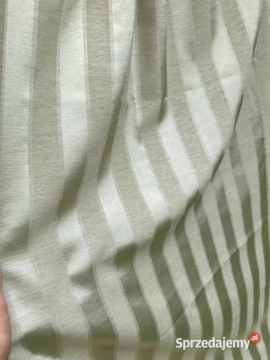 Oliwkowe połyskujące zasłony pasy dwie sztuki Nisko sprzedam