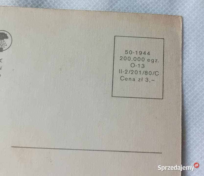Pocztówka wielkanocna KAW 1980 r Koźminek