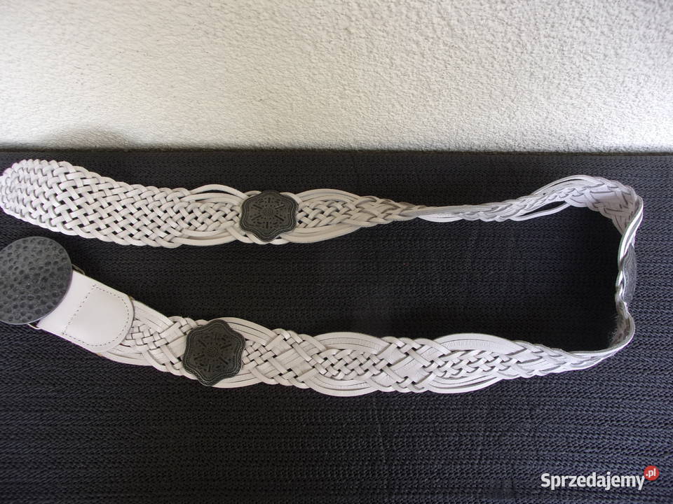Firmowy pasek damski Pieces skórzany kolor mazowieckie