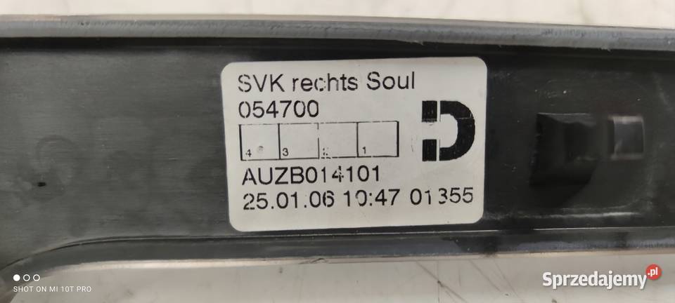 LISTWA DEKOR BOCZKA TYŁ AUDI A3 LIFT 8P3867420A Przystajń