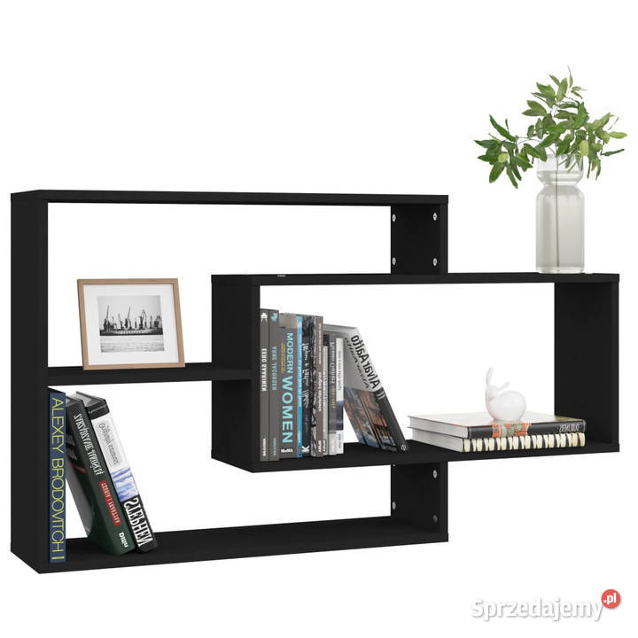 Półki ścienne czarne 104x20x585 materiał Warszawa sprzedam