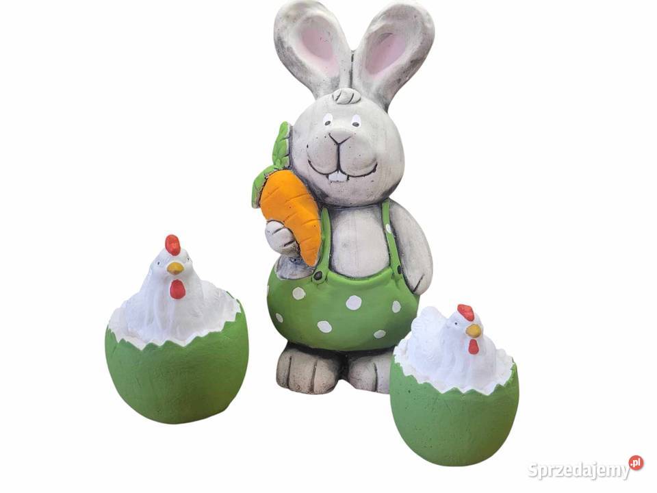 Mega zajączek gipsowy królik wielkanocny pisanka Szczecin