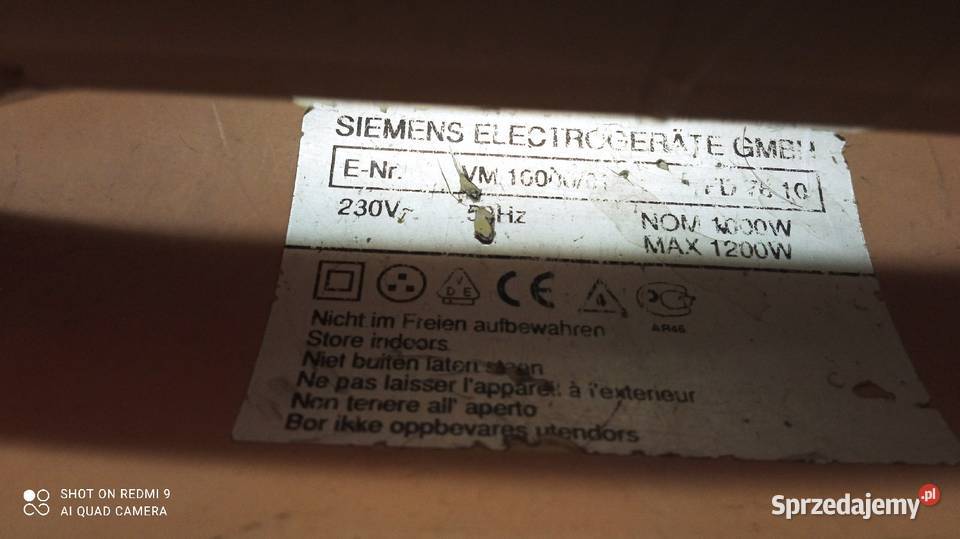 Odkurzacz przemysłowy Siemens sprawny dolnośląskie Wrocław