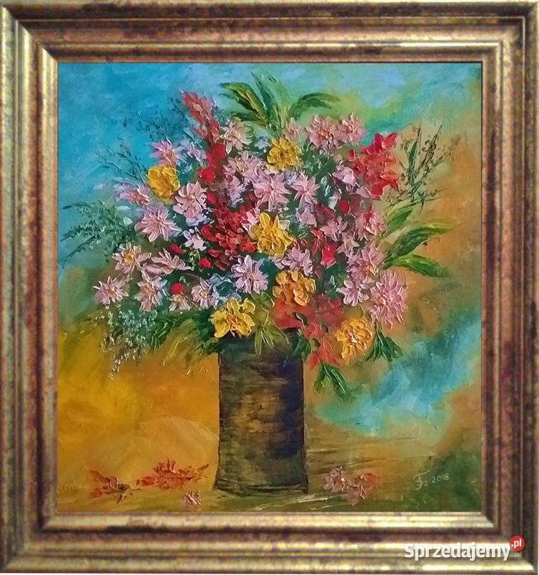 Obraz olejny Polne kwiaty sprzedam