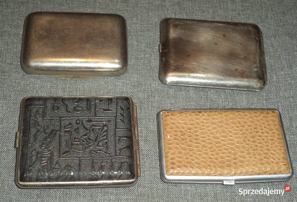 Stara metalowa tabakierka stara papierośnica Piekary Śląskie sprzedam