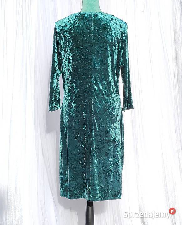 Nowa sukienka Mango 46 XXXL zielona welurowa Szczecin