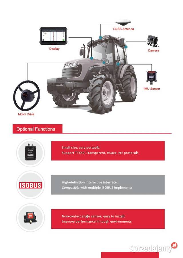 Nawigacja rolnicza RTK Geomate GM10 warzywnictwa Rząśno