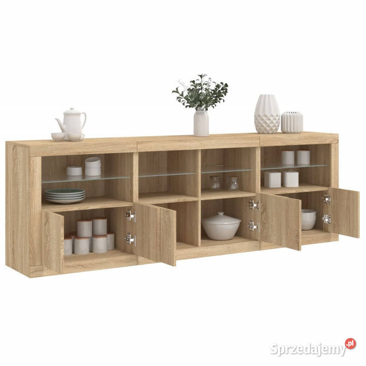 Szafka z oświetleniem LED dąb sonoma 202x37x67 Warszawa sprzedam