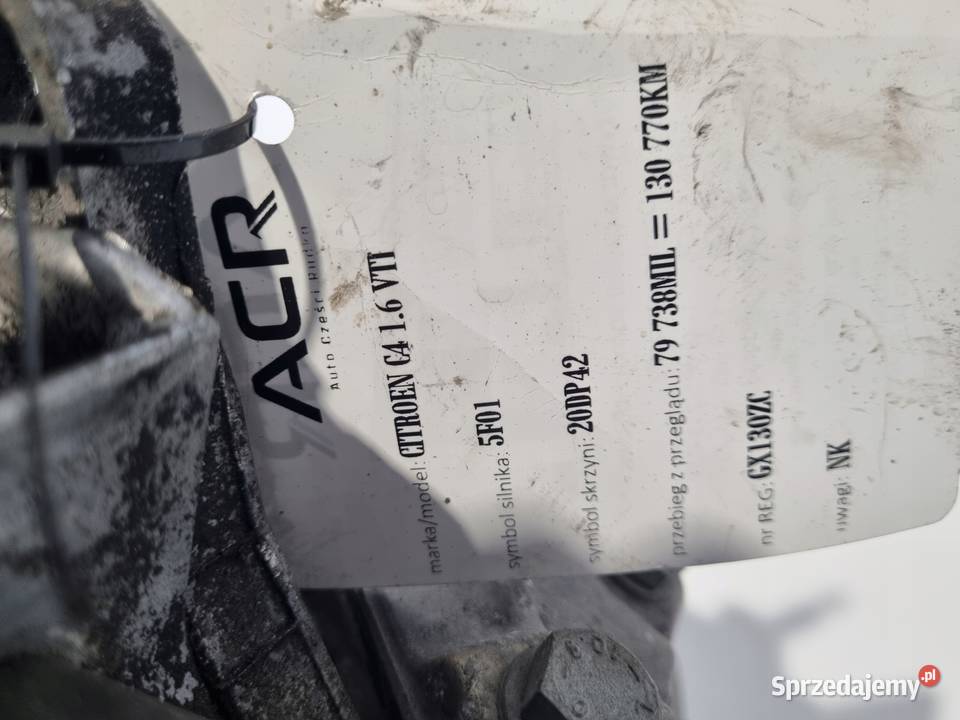 SKRZYNIA BIEGÓW Peugeot 308 Citroen C4 16 VTI Chełm