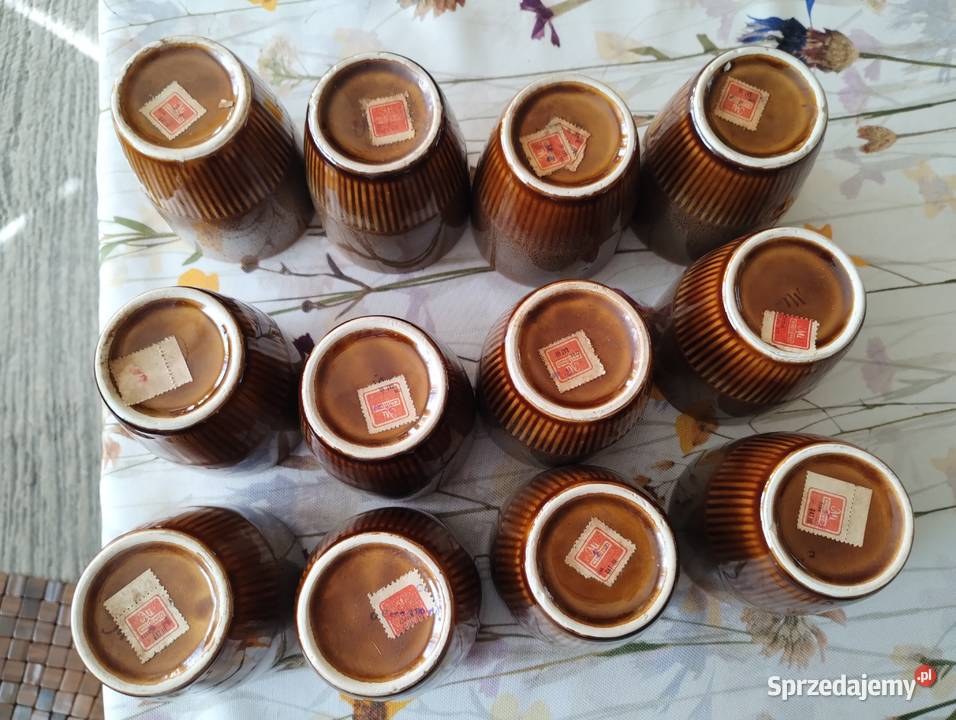 PRL kubki Zośka Mirostowice 12 etykiety łódzkie Łódź