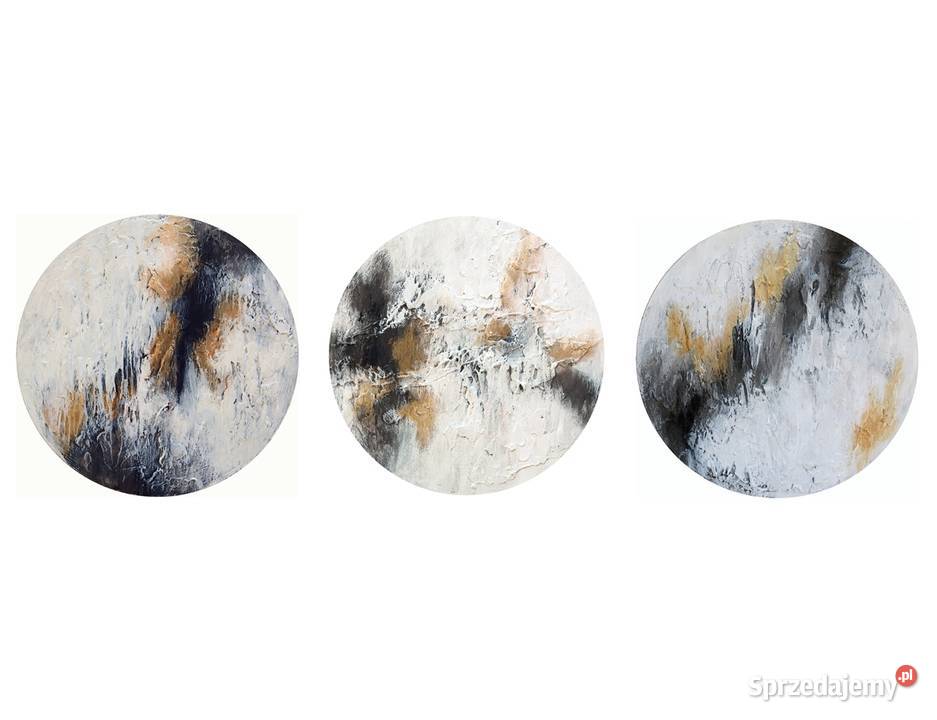 Okrągłe obrazy abstrakcja ręcznie malowana Malbork