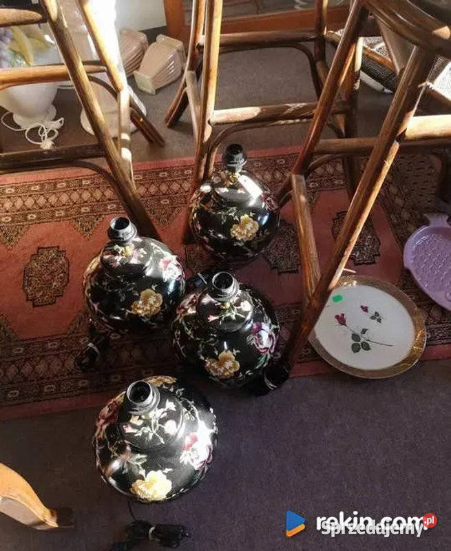 Lampa z porcelany Ręcznie zdobiona Made in Italy Gdańsk