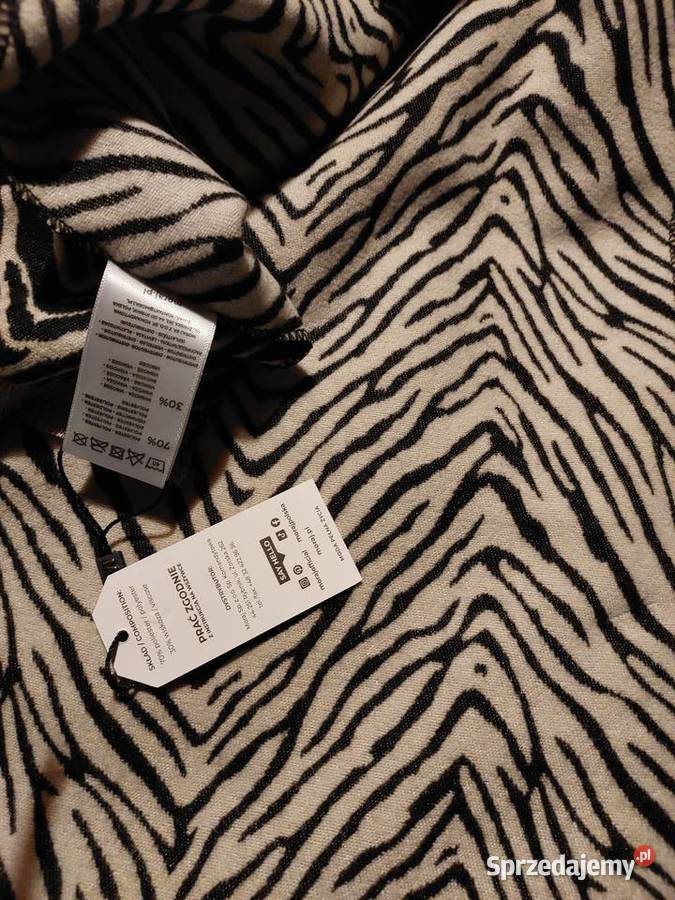 Nowy szal zebra i siwy z czarnym 180 x 70 Wrocław sprzedam
