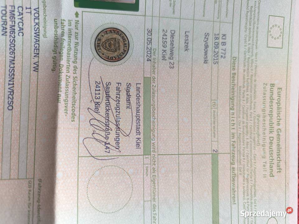 Sprzedam swojego Volkswagena Touran a 16TDI mazowieckie Radom