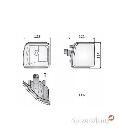 LAMPA ROBOCZA JOHN DEERE H27 LEWA 12V Z ŻARÓWKĄ Trzciana