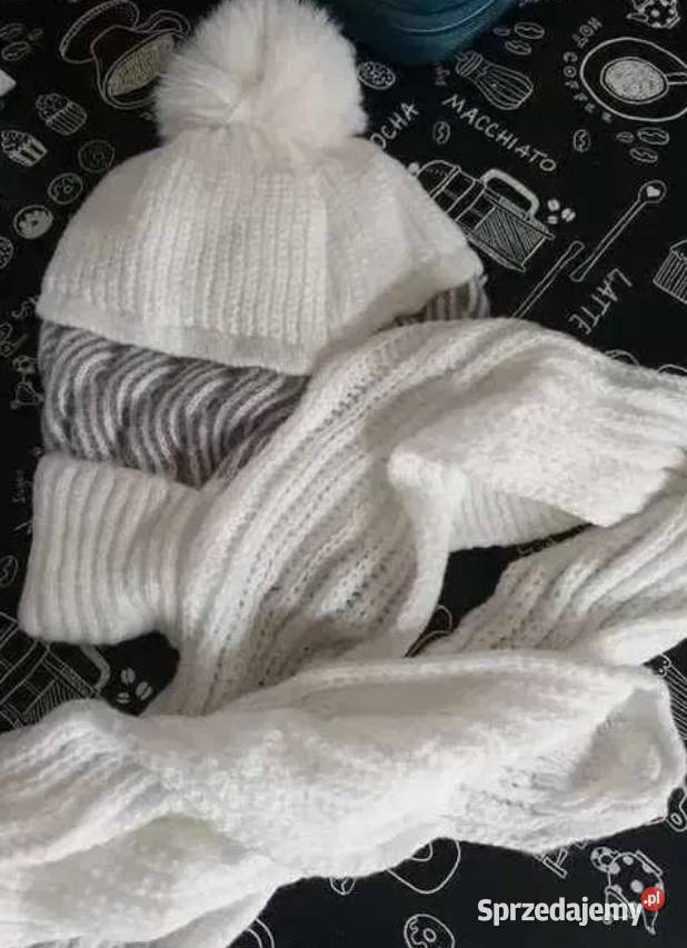 Nowy piękny Damski jesień zima komplet czapka Malbork